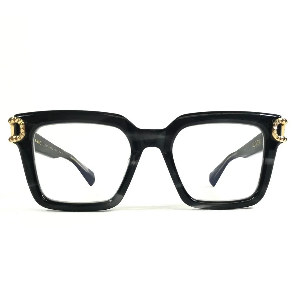 Valentino Eyeglasses Frames V-SIDE VLX-131A BLK-GLD Black Gray Gold 51-20-145